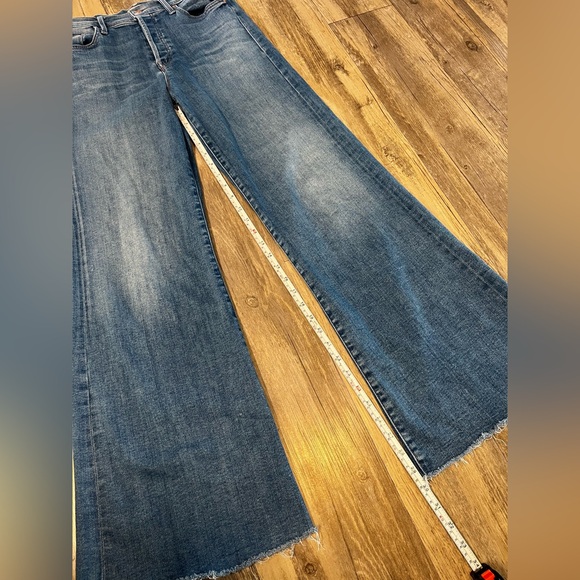 Mother The Tomcat Roller Fray A Groovy Kind Of Love Wash Jeans Size 29 Wide Leg - Picture 5 of 15